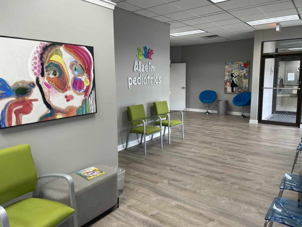 Waiting room at Alzein Pediatrics, 111th Street office in Oak Lawn